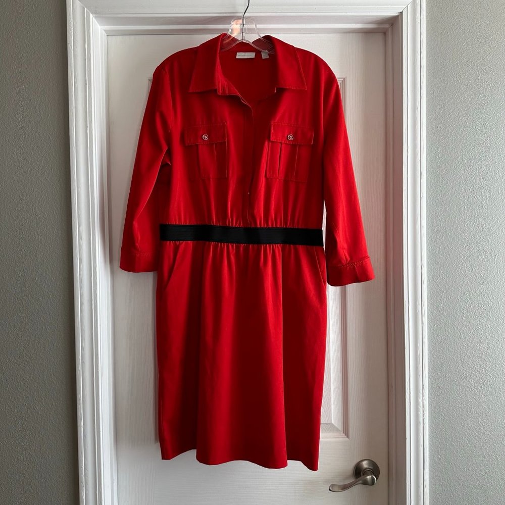 Shirt dress - red and black - New York & Company